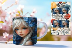 Trendy 11oz Mug Wrap Png Design , Fairy Product Image 1