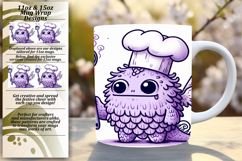 GREAT GIFT: 11oz Mug Wrap PNG , Monster Product Image 1