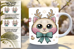 Fashionable 11oz Mug Wrap Png , Cute Christmas Product Image 1