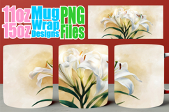 Sweet escapes 11oz 15oz sublimation wrap, Flowers Product Image 1