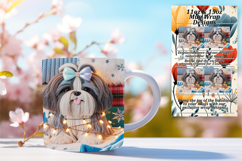 Radiant 15oz Mug Wrap Png Template , Holiday Pets Product Image 1