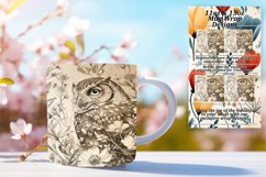 Colorful Spring Owl Mug Wrap Product Image 1