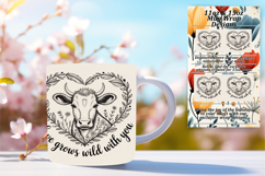 Joyful 11oz Mug Wrap Png Artwork , Cute Cow Product Image 1