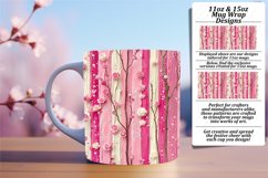 Floral Stripe Mug Wrap - Springtime Beauty Product Image 1