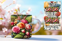 Elegant 15oz Mug Wrap Png Template , Flower Product Image 1