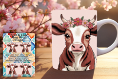 Elegant 15oz Mug Wrap Png Design , Valenines Animals Product Image 1