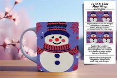 Fun 11oz Mug Wrap Png Design , Snowman Product Image 1
