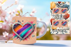 RICH 11oz Mug Wrap PNG Design , Heart Product Image 1