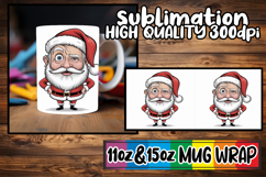 Serene days 11oz 15oz sublimation wrap, Funny Santa Product Image 1