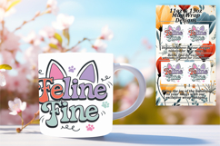 Nature 15oz Mug Wrap Png Design , Cat Quote Product Image 1