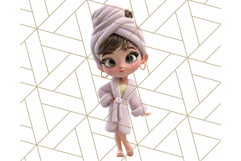 Kawaii Cozy Girl Clipart PNG, Pastel Fall Cozy Aesthetic Product Image 4