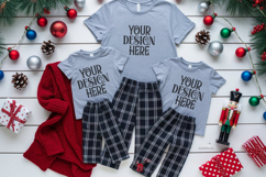 Christmas Family Matching Group Flat Lay T-Shirt Mockups Product Image 1