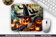 Pumpkin Mouse Pad, Halloween Mouse Pad PNG Design , Hallowee Product Image 1