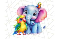 Cute Animal Friends Clipart PNG, Bright Spring Animal Duos Product Image 4