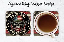 Ruthless Americans Mug coaster | Coaster | Sublimation Product Image 1