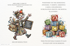 Funny Quirky Back To School Clipart Product Image 2
