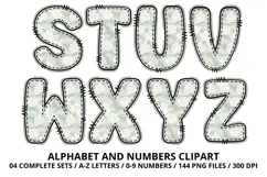 Safari Alphabet PNG - Letters & Numbers Clipart 300 DPI Product Image 4