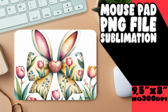 VIBRANT MOUSE PAD SUBLIMATION PNG, Easter Bunny Product Image 1