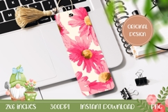 Cute Flowers Bookmark PNG, Floral Bookmark Template Product Image 1