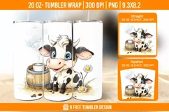 Highland Cow Tumbler Wrap Designs, Sublimation Wrap Product Image 1