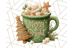 Christmas Coffee Mugs Clipart PNG Festive Cups Product Image 4
