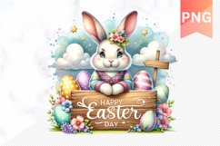 Easter Bunny Sublimation Clipart Bundle Product Image 6