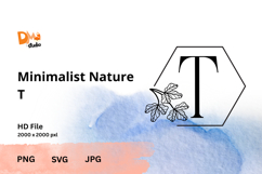 Minimalist Nature Monogram - Elegant Botanical Letter Design Product Image 1