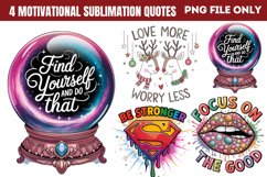 Motivational Sublimation Quotes Clipart PNG Product Image 1