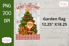Merry Christmas garden flag PNG, Cute Santa PNG design Product Image 2