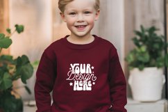 Maroon Gildan 18000B Mockup, Mockup Product Image 1