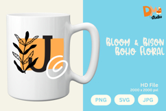 Bloom &amp; Bison Boho Floral Monogram Product Image 1