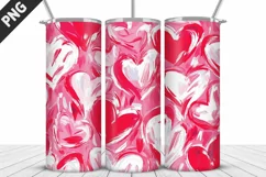 Red Plaid Tumbler Design | Valentine's Day Tumbler Wrap Product Image 3