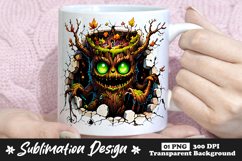 Haunted Tree Monster Clipart Sublimation PNG Product Image 1
