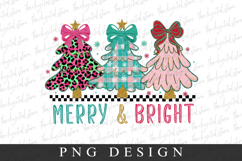 Merry &amp; Bright Clipart PNG | Christmas Png Product Image 1