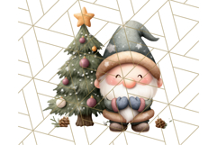 Watercolor Winter Gnome Clipart, Cute Gnome Christmas PNG Product Image 4
