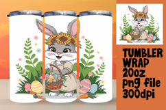 Trendy 20oz Tumbler Wrap File , Easter Bunny Product Image 1