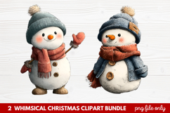 Whimsical Christmas Clipart | Cute Festive Holiday PNG Product Image 1