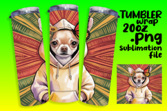 Amazing 20oz Tumbler Wrap Download , Cute Dog Product Image 1