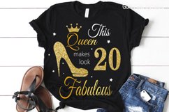 20th birthday svg, Queen Birthday 20th Svg, 20th Birthday sv Product Image 3