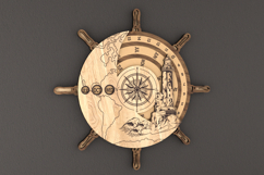 Perpetual Calendar Ship Wheel and Lighthouse Design Product Image 5