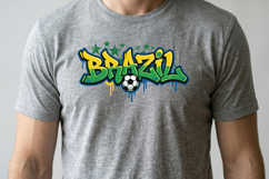 Brazil Soccer T-shirt Design Product Image 1