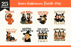 25 Retro Halloween Illustrations | Witchy PNG Clipart Bundle Product Image 2