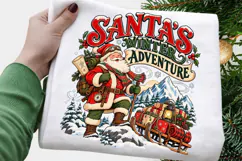 Santa's Winter Adventure Christmas Sublimation Design Product Image 1