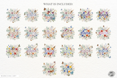 Flowers &amp; Butterfly Mothers Day Clipart 20 PNG Product Image 4