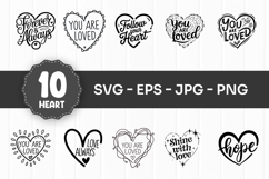 Loved Quote Valentine Heart SVG PNG Product Image 1