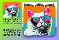 Fun-Loving Kitty Tumbler Decor Wrap Product Image 1