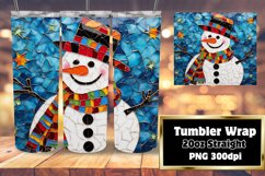 Vibrant 3D Winter Holiday Tumbler Wrap 20oz Product Image 1