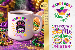 Mardi Gras SVG| Mardi Gras Queen SVG | layered cut files Product Image 1