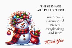 Christmas snowman clipart, snowman sublimation bundle Product Image 6