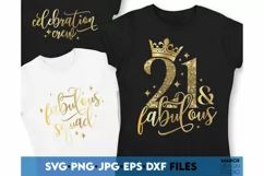 21 and fabulous svg | 21st birthday shirt | fabulous squad Product Image 2